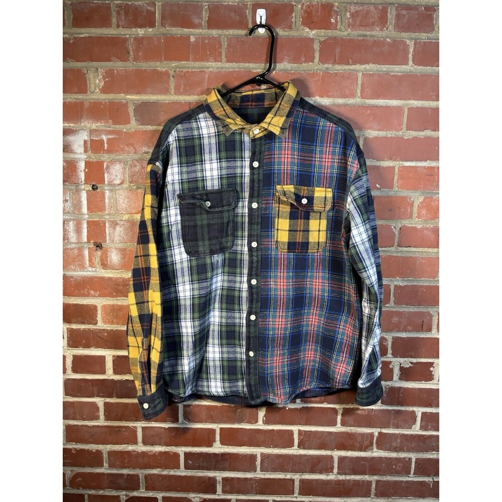 American Eagle Mixed Plaid Flannel Shirt Preppy Outdoors Gorpcore Men’s Large